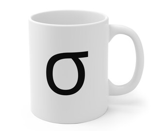 Standard Deviation White Ceramic Mug: Data Science Gift