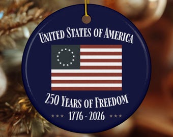 Betsy Ross Flagge Keramikverzierung: Amerika 250-jähriges Jubiläum