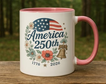 Koffiemok 250e verjaardag Amerika: patriottisch bloemdessin