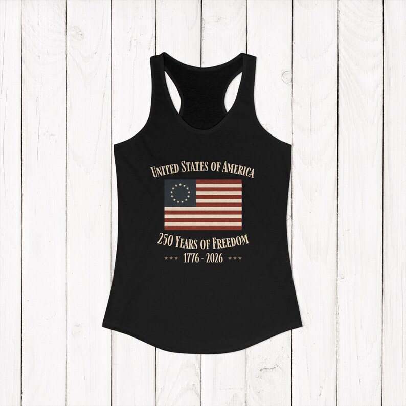 United States of America 250 Years of Freedom Racerback Tank | Spring Break Tank Top | Patriotic Womens Shirt | America 250 Tank Top