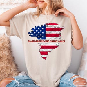 Faça a Groenlândia Grande Novamente Camiseta para Patriota | Camiseta inspirada em Trump Camiseta de algodão unissex de qualidade