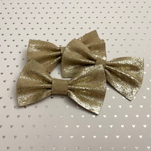 Platinum Leather Bow
