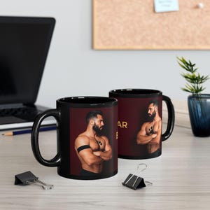 Gay Bear Mug | Muscular Bearded Bear Men | Gift for Him | Boyfriend Gift | Bear Pride Coffee Mug | Sexy Gay Bear Gift Idea image 7