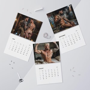 2027 Calendar Inked Men | Tattooed Guys Wall Calendar | Gay Hunks Calendar 2027 | Muscle Man Gift Idea | Sensual Gift for Him image 13