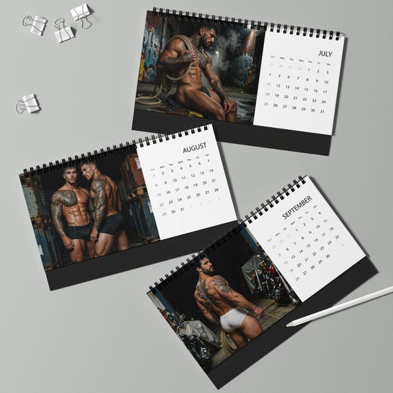 Calendario de mesa 2027: Hombres tatuados — 6