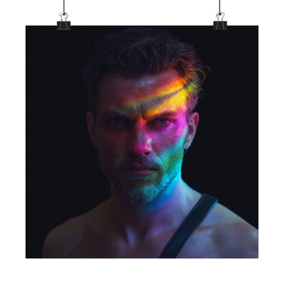 rainbow portrait poster