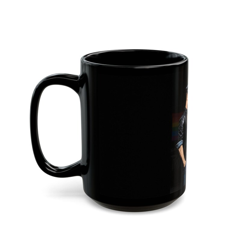 Gay Leather Couple Mug | Pride Men Gift for Him | Boyfriend Gift | Gay Couple Coffee Mug | Leather Cap Men Gift | Romantic Gay Gift image 11