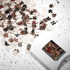 Jigsaw | Muscular Redhead Lifeguard Beach Jigsaw | Handsome Rugged Hunk Gift for Couples | 110 or 252 Piece Adult Puzzle image 4
