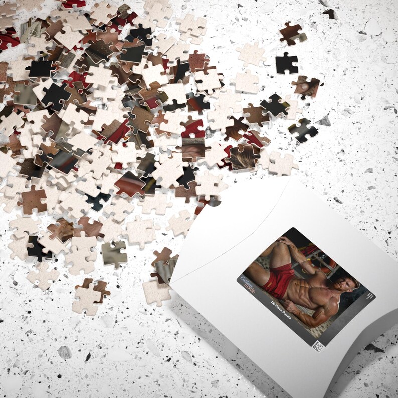 Jigsaw | Muscular Redhead Lifeguard Beach Jigsaw | Handsome Rugged Hunk Gift for Couples | 110 or 252 Piece Adult Puzzle image 4
