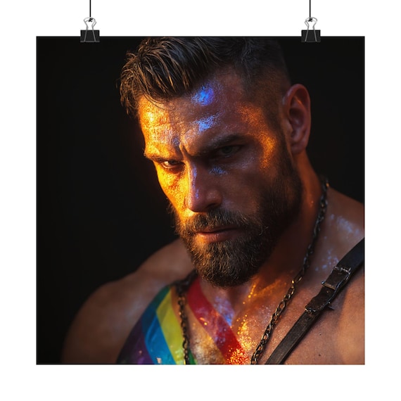 rainbow body paint portrait