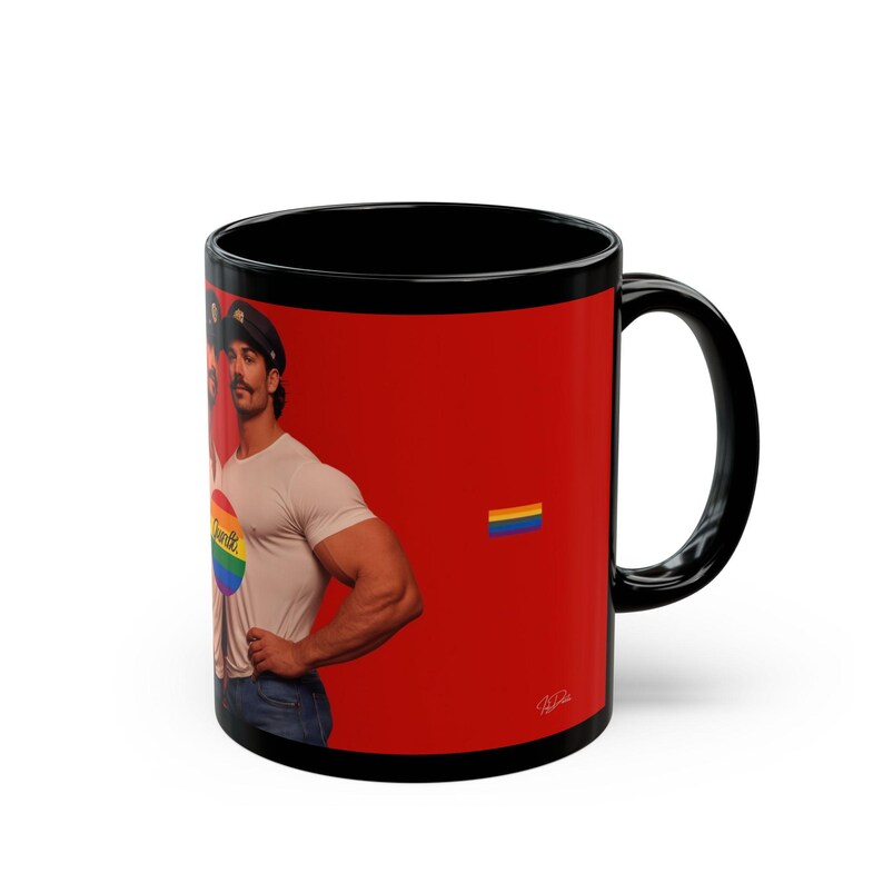 Mug | Gay Twin Captains | Muscular Pride Hunks | Twin Men Design | Gift for Him | Boyfriend Gift | Husband Gift | Gay Gift Idea image 5