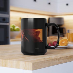 Leather Men Mug | Gay Leather Couple Art | Leather Uniform Gift for Him | Boyfriend Gift | Gay Gift Idea | Masculine Coffee Mug image 15