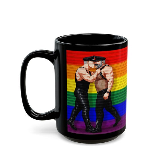 Gay Leather Men Mug — 12
