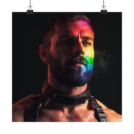 rainbow light male portrait