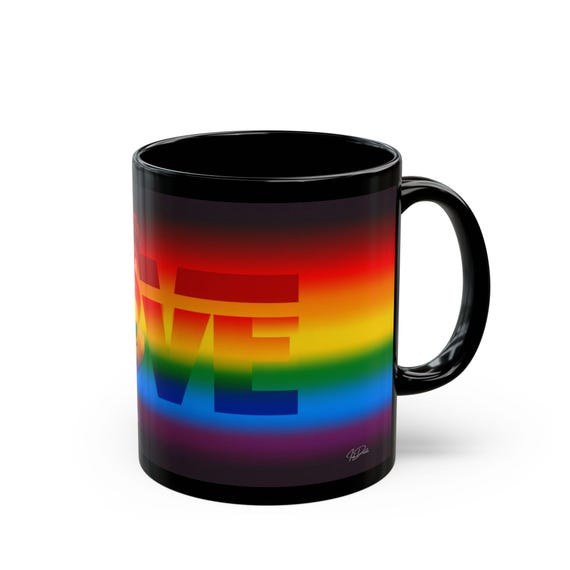 Tasse « Gay Pride » avec motif arc-en-ciel et cœur — 7