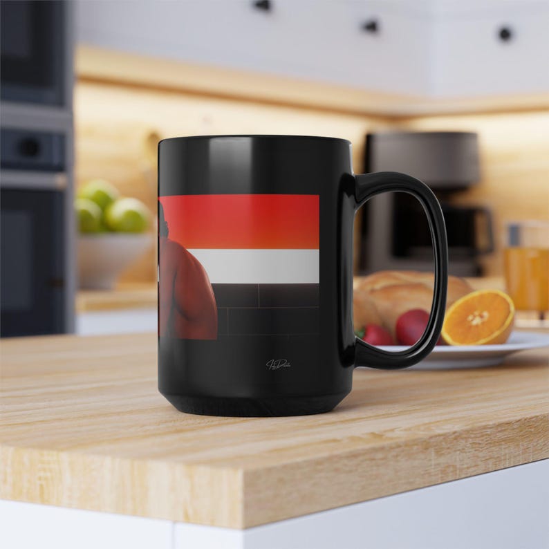 Leather Fetish Mug | Gay Leather Couple | Gift for Him | Boyfriend Gift | Muscle Men Art | Queer Gift Idea | Male Intimacy Mug image 15