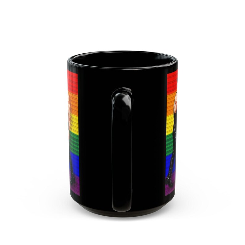 Gay Leather Men Mug | Leather Pride Gift for Him | Boyfriend Gift | Rainbow Couple Mug | Gift for Him | Masculine Desk Mug image 13