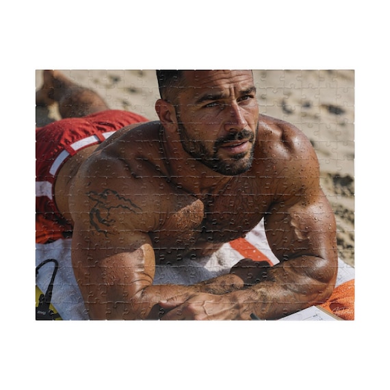 Handsome Muscular Lifeguard Beach Hunk — 5