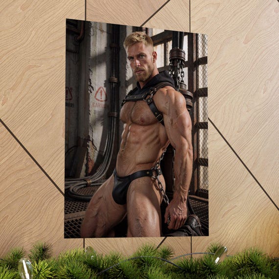Chained Athletic Male Print — 5