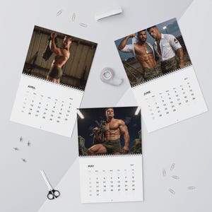 Marine-Kalender 2027 | Gay-Militärkalender | Attraktive Marinesoldaten | Geschenkidee für Männermodels | Fitnesskalender für Männer in der Kaserne Bild 5