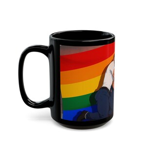 Gay Pride Mug | Muscular Bearded Couple | Rainbow Pride Flag | Gift for Him | Boyfriend Gift | LGBTQ Coffee Mug | Gay Office Mug image 11