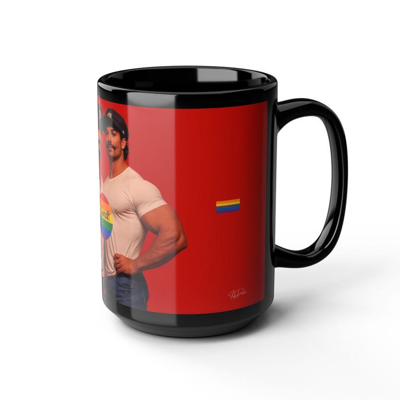 Mug | Gay Twin Captains | Muscular Pride Hunks | Twin Men Design | Gift for Him | Boyfriend Gift | Husband Gift | Gay Gift Idea image 14