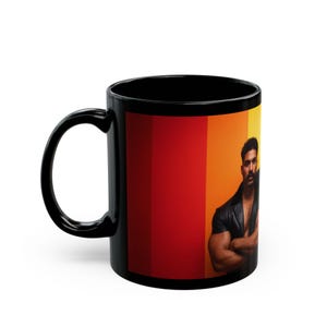 Gay Pride Mug | Leather Jacket Couple | Gift for Him | Boyfriend Gift | Rainbow Flag Mug | Gay Couple Gift | Pride Coffee Mug image 3