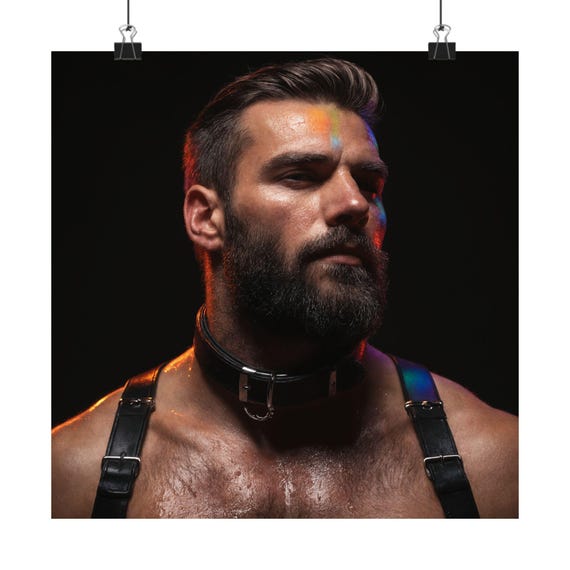 bearded man fine print