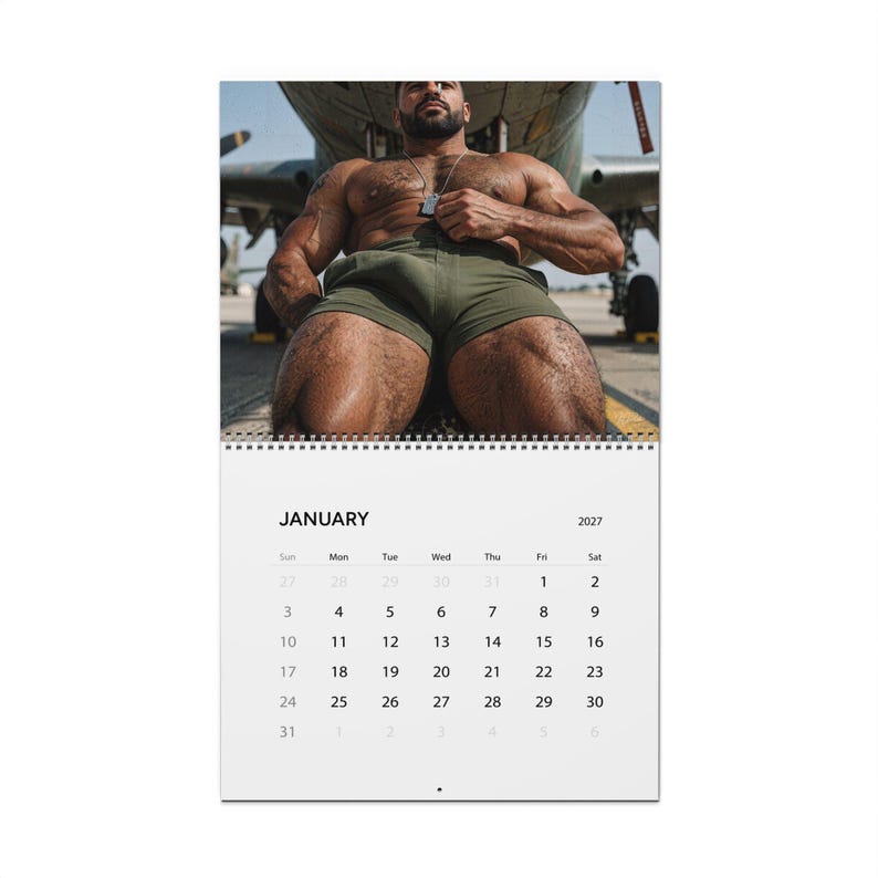 Marine-Kalender 2027 | Gay-Militärkalender | Attraktive Marinesoldaten | Geschenkidee für Männermodels | Fitnesskalender für Männer in der Kaserne Bild 8