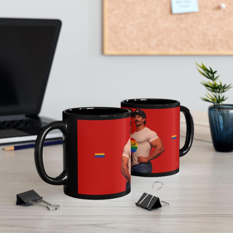 Mug | Gay Twin Captains | Muscular Pride Hunks | Twin Men Design | Gift for Him | Boyfriend Gift | Husband Gift | Gay Gift Idea image 7