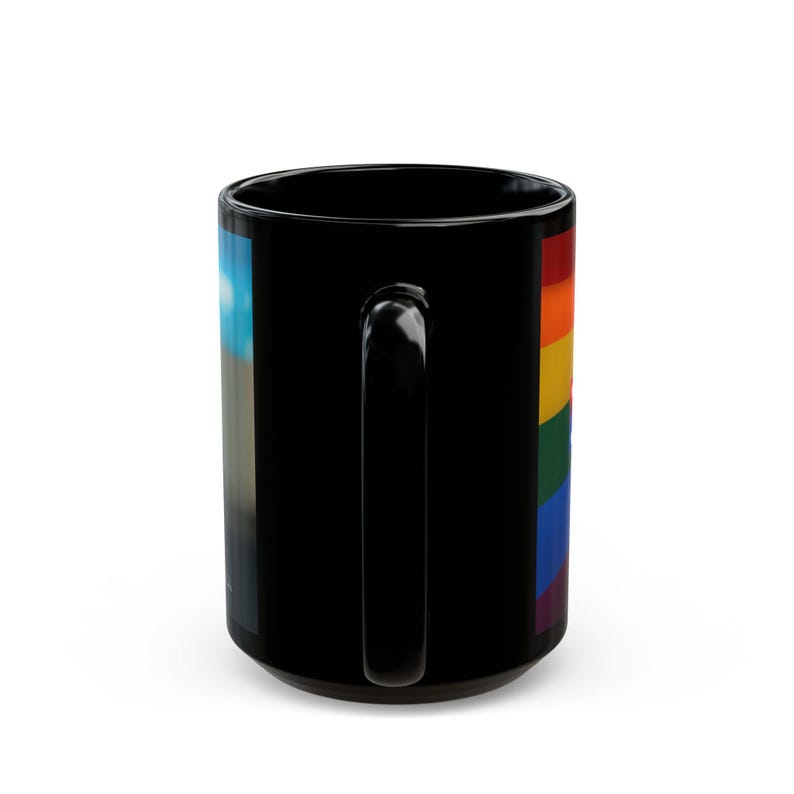 Taza del Orgullo Gay | Pareja de hombres barbudos | Regalo para él | Regalo para novio | Amantes de la bandera arcoíris | Pareja con chaqueta de cuero | Regalo del Orgullo para el esposo imagen 12