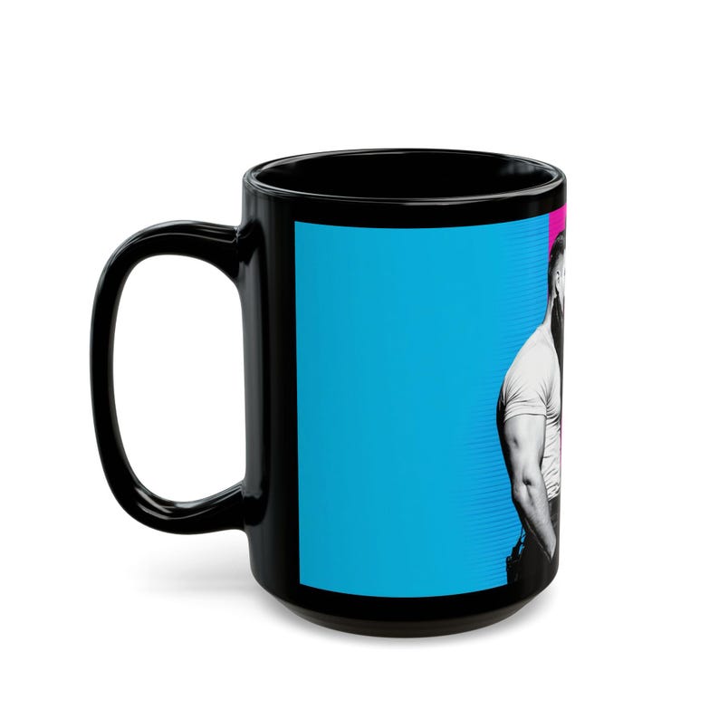 Gay Leather Police Mug | Muscular Men in Leather | Gift for Him | Boyfriend Gift | Gay Leather Couple Gift | Desk Coffee Mug image 11