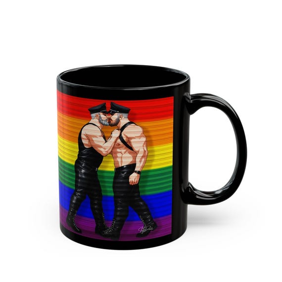 Gay Leather Men Mug — 3
