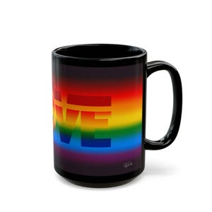 Mug Gay Pride Rainbow Love Figure | Gift for Him | Boyfriend Gift | Rainbow Pride Coffee Mug | Athletic Male Desk Cup | LGBTQ Love Mug image 14