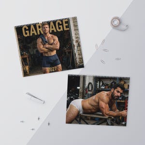 Kalender 2027: Werkstatt für Kfz-Mechaniker | Gay-Wandkalender 2027 | Werkstatt für muskulöse Männer | Geschenk für attraktive Mechaniker | Kalender mit Männerfiguren Bild 10