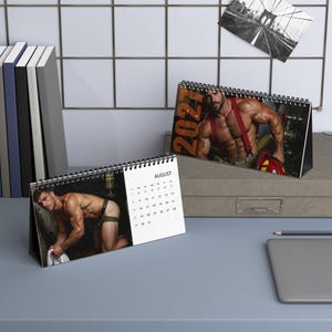 2027 Calendar Firefighters | Sexy Firemen Art Calendar | Gay Firefighter Calendar | Male Heroes Calendar 2027 | Desk Calendar Gift image 9