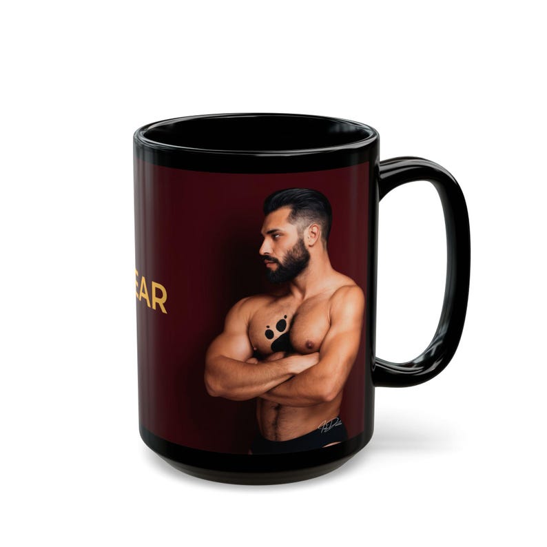 Gay Bear Mug | Muscular Bearded Bear Men | Gift for Him | Boyfriend Gift | Bear Pride Coffee Mug | Sexy Gay Bear Gift Idea image 14