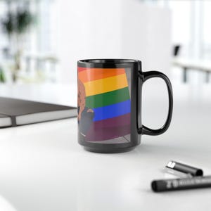 Gay Pride Mug | Muscular Bearded Couple | Rainbow Pride Flag | Gift for Him | Boyfriend Gift | LGBTQ Coffee Mug | Gay Office Mug image 17