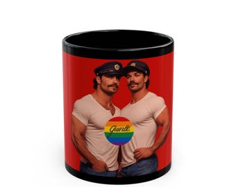 Mug | Gay Twin Captains | Muscular Pride Hunks | Twin Men Design | Gift for Him | Boyfriend Gift | Husband Gift | Gay Gift Idea
