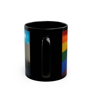Taza del Orgullo Gay | Pareja de hombres barbudos | Regalo para él | Regalo para novio | Amantes de la bandera arcoíris | Pareja con chaqueta de cuero | Regalo del Orgullo para el esposo imagen 4