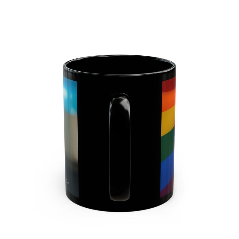 Taza del Orgullo Gay | Pareja de hombres barbudos | Regalo para él | Regalo para novio | Amantes de la bandera arcoíris | Pareja con chaqueta de cuero | Regalo del Orgullo para el esposo imagen 4