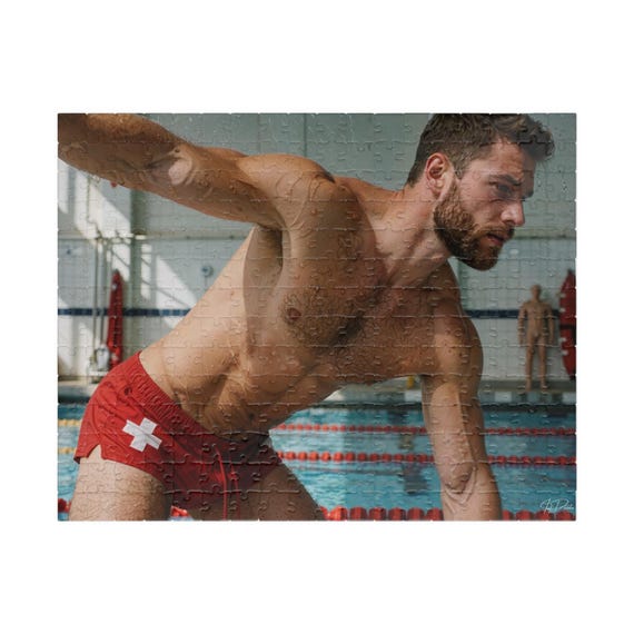 Muscular Male Lifeguard Puzzle — 5