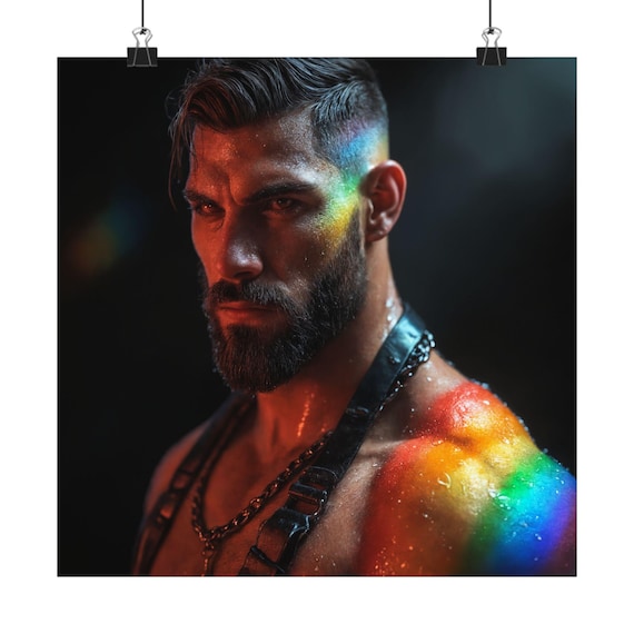 bearded man portrait print