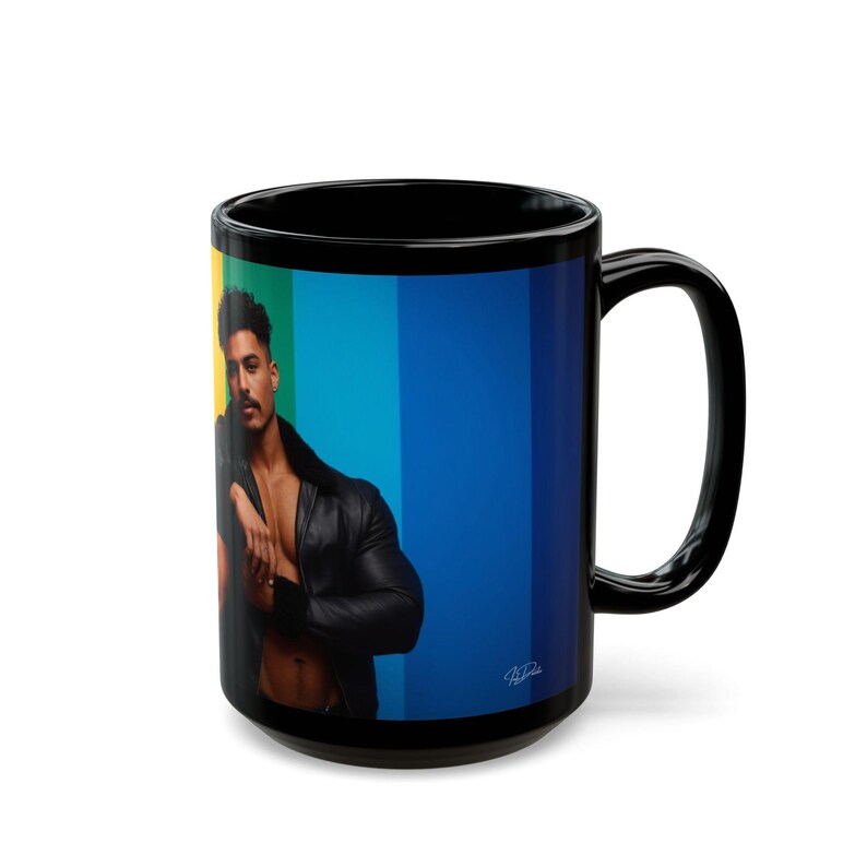 Gay Pride Mug | Leather Jacket Couple | Gift for Him | Boyfriend Gift | Rainbow Flag Mug | Gay Couple Gift | Pride Coffee Mug image 13