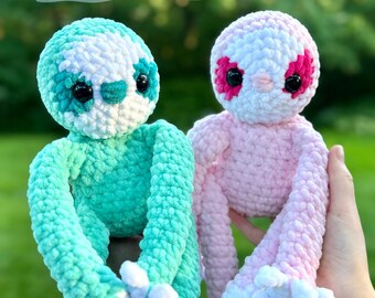 Crochet Sloth Plushies with Magnetic Snaps, Crochet Baby Sloth, Amigurumi Sloth Plushie, Handmade Sloth Crochet, Sloth Crochet Stuffie, gift