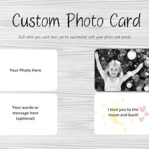 Personalized Photo Card, Custom PVC card, PVC card custom , Personalized gift, Gift for family, friend, parent! plastic wallet card, Custom