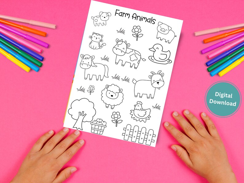 Printable colouring sheets coloring sheets instant download etsy