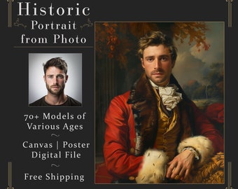 Custom Royal Portrait Oil Painting from Photo, Renaissance Portrait, Historical Portrait, Royal Portrait Painting, Anniversary Gift Idea L6