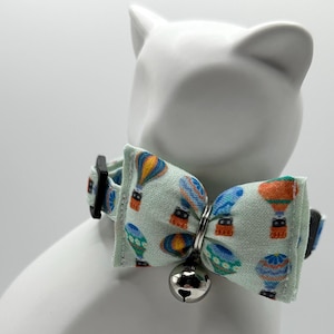 HOT AIR BALLOONS Bow Tie Breakaway Collar For Cats