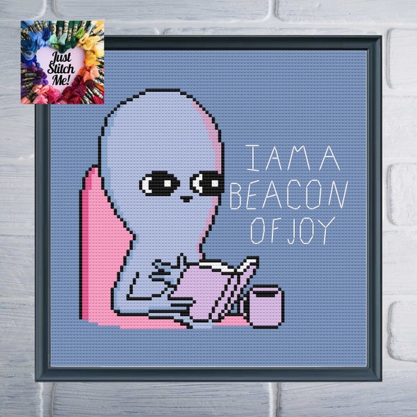 Beacon of Joy Strange Planet Cross Stitch Pattern Keeper PDF Instant Download